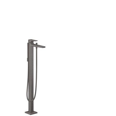 Hansgrohe Metropol afbouwdeel v. vrijstaande badkraan vloermontage met omstel met voorsprong vaste uitloop 23.5cm brushed black chroom