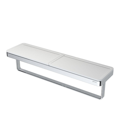 Geesa Frame Handdoekrek met planchet 42cm Wit / Chroom