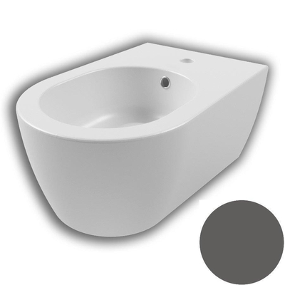 Royal plaza Novia wandbidet met overloop 1 kraangat antraciet