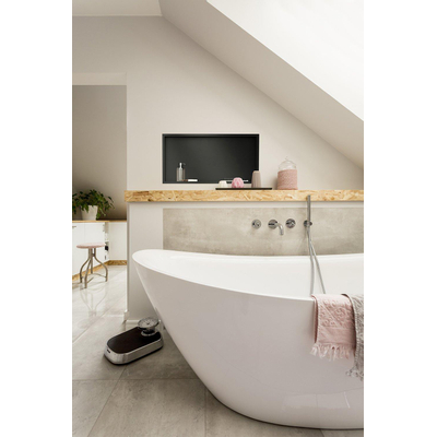 Royal plaza Algunos inbouwnis 30x60x7cm met flens mat zwart