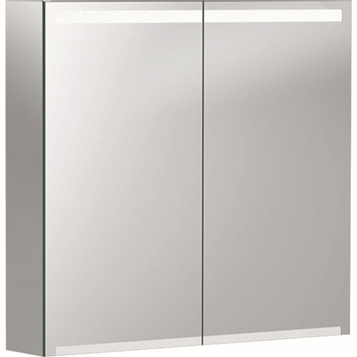 Geberit Option spiegelkast met verlichting 2 deuren 75x70x15cm