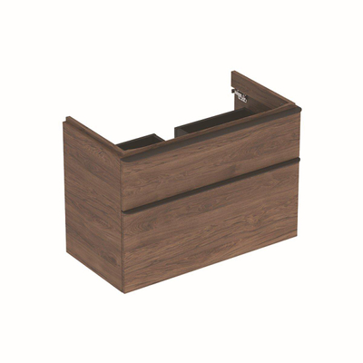 Geberit Smyle wastafelonderkast 2 la 88,4x62cm notelaar hickory