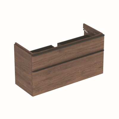 Geberit Smyle wastafelonderkast 2 la 118,4x62cm notelaar hickory