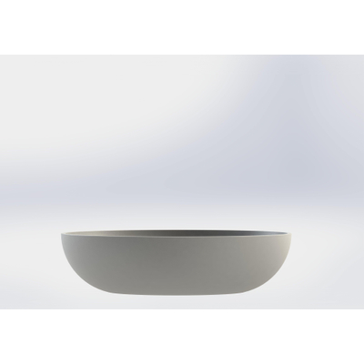 Royal plaza Cinea opzetwastafel 57x40,5cm z/kraangat z/overl. mat wit