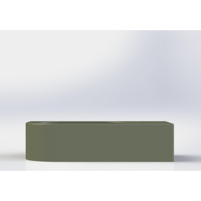 Royal plaza Person fontein 40x20cm 1 kraangat Rechts zonder overloop mat groen