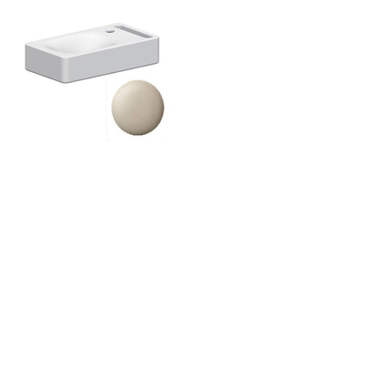 Royal Plaza Hallum fontein 40x22 cm met 1 kraangat zonder overloop zand