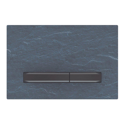 Geberit Sigma50 bedieningsplaat - 2-toets spoeling - vierkant - zwartchroom/Mustang leisteen