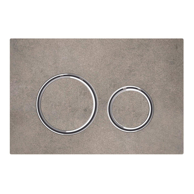 Geberit Sigma50 bedieningsplaat - 2-toets spoeling - rond - chroom/betonlook