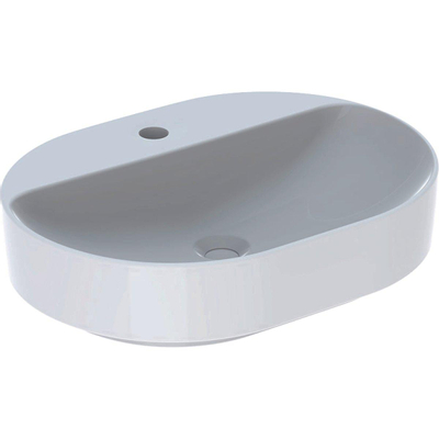 Geberit Variform opzetwastafel ellips 60x45cm zonder overloop wit