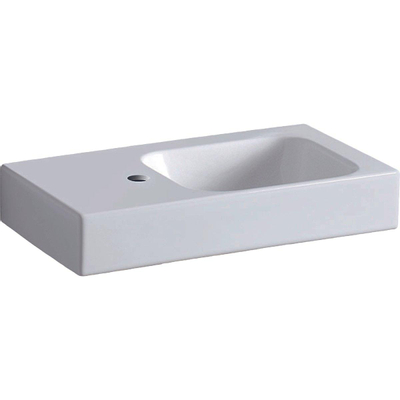 Geberit Icon fontein 53x31x13.5cm 1 wasbak 1 kraangat Links zonder overloopgat Keramiek Wit glans