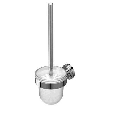 Geesa Naxos Toiletborstel met houder Chroom (witte borstelkop)