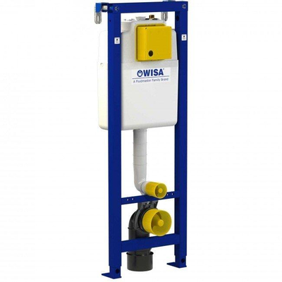 Wisa XS inbouwreservoir - 114-134x38cm - met Argos bedieningspaneel glans wit