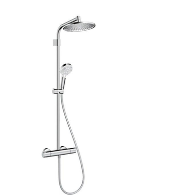 Hansgrohe Crometta S240 Vario Showerpipe douchesysteem thermostaat hoofddouche Crometta S 240 Rain douchearm lengte 350 mm Crometta Vario handdouche doucheslang chroom