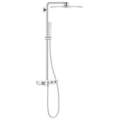 GROHE Euphoria smartcontrol Regendoucheset Opbouw- hoofddouche vierkant 31cm - handdouche staaf - moon white