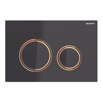 Geberit Sigma50 bedieningsplaat - 2-toets spoeling - rond - roodgoud/zwart