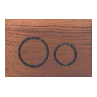 Geberit Sigma50 bedieningsplaat - 2-toets spoeling - rond - zwartchr./Amerik.noten