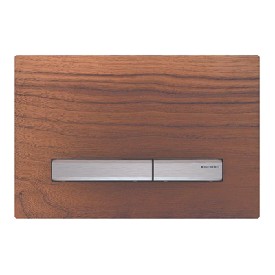 Geberit Sigma50 bedieningsplaat - 2-toets spoeling - vierkant - chroom/Amerikaans noten