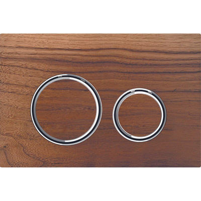 Geberit Sigma50 bedieningsplaat - 2-toets spoeling - rond - chroom/Amerik. noten