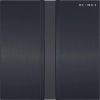 Geberit type 50 urinioir bedieningsplaat - 230V - rechthoekige knoppen - zwart chroom