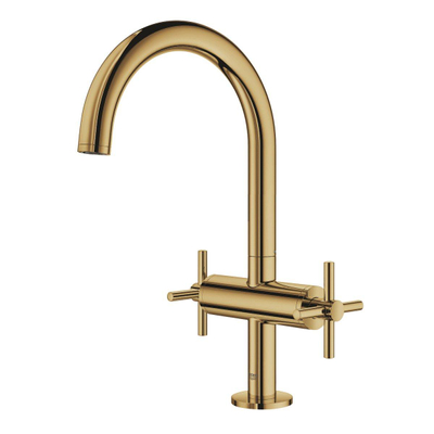 GROHE Atrio Wastafelkraan Opbouw - uitloop 16.6cm - L-size - draaibaar - kruisgrepen - cool sunrise