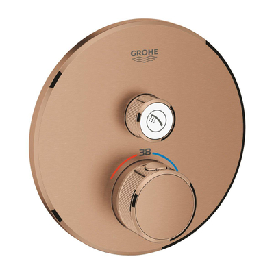 GROHE Grohtherm smartcontrol inbouw douchekraan thermostatisch warm sunset geborsteld