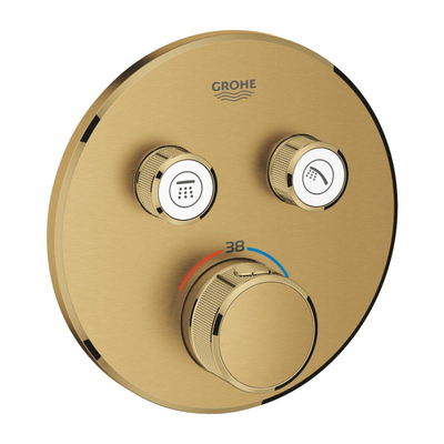 GROHE SmartControl afbouwdeel v. inbouwkraan thermostatisch met omstel v. 2 functies rond brushed cool sunrise OUTLET