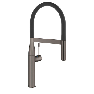 GROHE Essence Keukenkraan - hoog - 2 straalsoorten - met profesionele handdouche - hard graphite glans