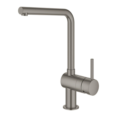 GROHE Minta Keukenkraan - hoog - l uitloop - hard graphite geborsteld