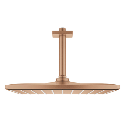 GROHE Rainshower Mono 310 Cube Hoofddouche - 31x31cm - 1 straalsoort - plafondarm 14.2cm - geborsteld warm sunset