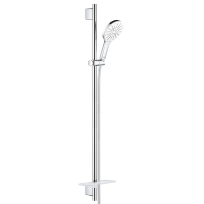 GROHE Rainshower SmartActive 130 Glijstangset - 90cm - ronde handdouche - 3 straalsoorten - gladde doucheslang - met zeepschaal - chroom