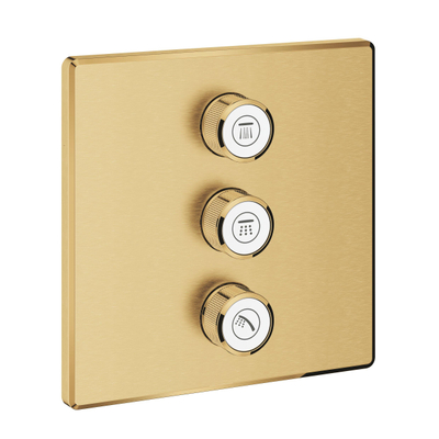 GROHE Grohtherm SmartControl afbouwdeel v. inbouwkraan volume (stopkraan) voor 3 functies vierkant brushed cool sunrise