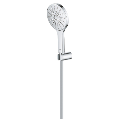 GROHE Rainshower SmartActive 130 Handdoucheset - 3 straalsoorten - rond - met houder - gladde slang - 150cm - chroom
