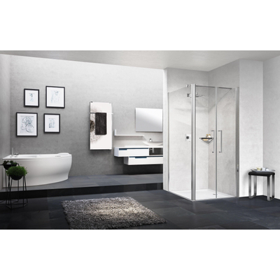 Novellini Young 2.0 2B draaideur 2 delig voor nis 77/81x200cm matchroom/satin