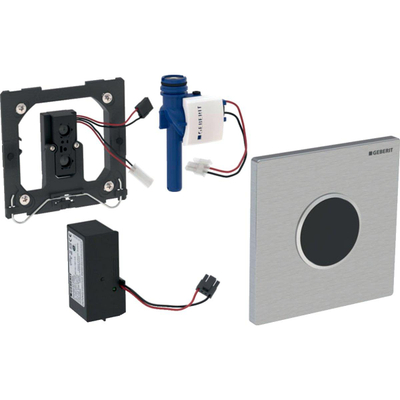 Geberit type 10 urinioir bedieningsplaat - 230V- ronde knop - glans chroom/mat chroom