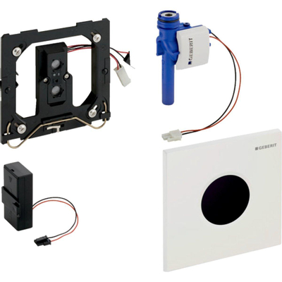 Geberit type 01 urinioir bedieningsplaat - batterij - rond - glans chroom