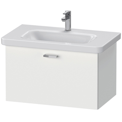 Duravit XBase Wastafelonderkast 73x44.8x44.8cm 1 lade Standaard greep met softclose spaanplaat wit Mat