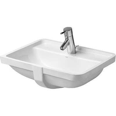 Duravit Starck 3 inbouwwastafel - 52.5x40cm - 1 kraangat - met overloop - wit