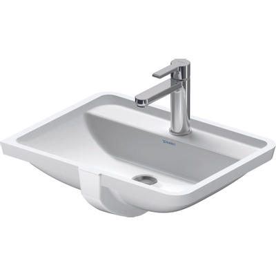 Duravit Starck 3 inbouwwastafel - 52.5x40cm - 1 kraangat - met overloop - wit