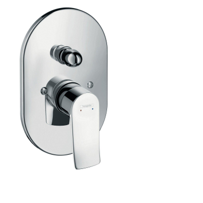 Hansgrohe Metris 1-gr afdekset badmengkraan chroom