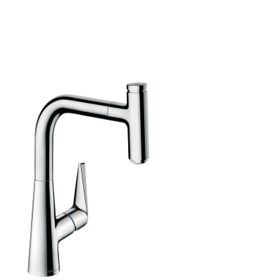 Hansgrohe Talis Select S keukenkraan 220 met uittrekbare handdouche en 150° draaibare uitloop chroom