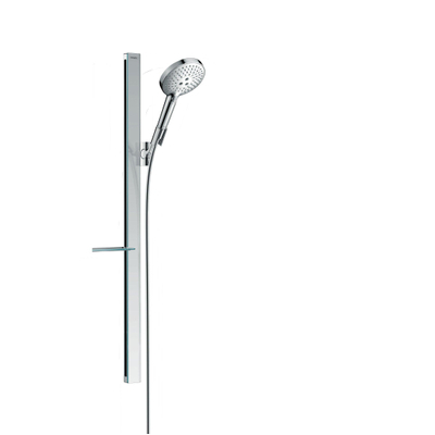 Hansgrohe Raindance Select S Unica`E glijstangset m. Raind. Select S 120 3jet handdouche EcoSmart met zeepschaal 90cm m. Isiflex`B doucheslang 160cm chroom