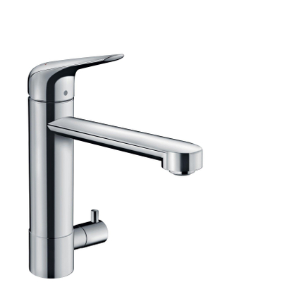 Hansgrohe M42 M424-H180 1-gats keukenkraan m. stopkraan v. vaatwasser m. 120° draaibare uitloop chroom