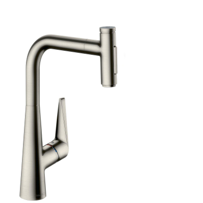 Hansgrohe Talis select M5117-H300 keukenmkr uittrekb vuistdche rvs-look