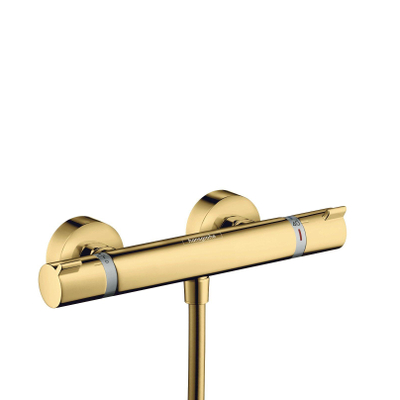 Hansgrohe Ecostat Comfort douchekraan thermostatisch met koppelingen polished gold