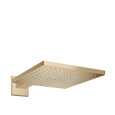 Hansgrohe Raindance E Square hoofddouche E300 1jet met douchearm 39cm 30x30cm brushed bronze