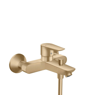 Hansgrohe Talis E badkraan met omstel met koppelingen brushed bronze