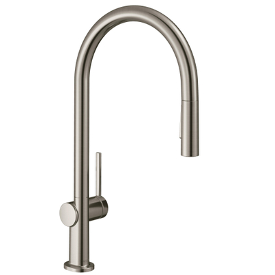 Hansgrohe Talis 1-gr keukenmkr 210 met uitttrekbare vuistdouche rvs-look