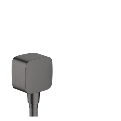 Hansgrohe FixFit muuraansluitbocht met terugslagklep Brushed Black Chrome