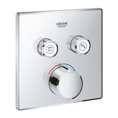 Grohe SmartControl Douchekraan Inbouw - 3 knoppen - vierkant - chroom