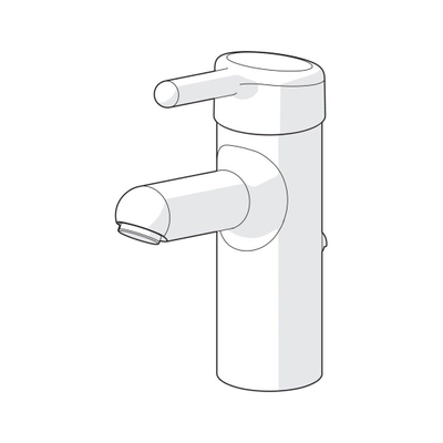 Hansa Hansasigna XL wastafelkraan met waste met vaste uitloop 12cm met aansluitpijpen chroom